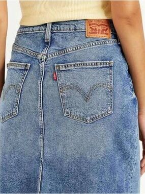 Levi's Light Blue Denim Pencil Skirt